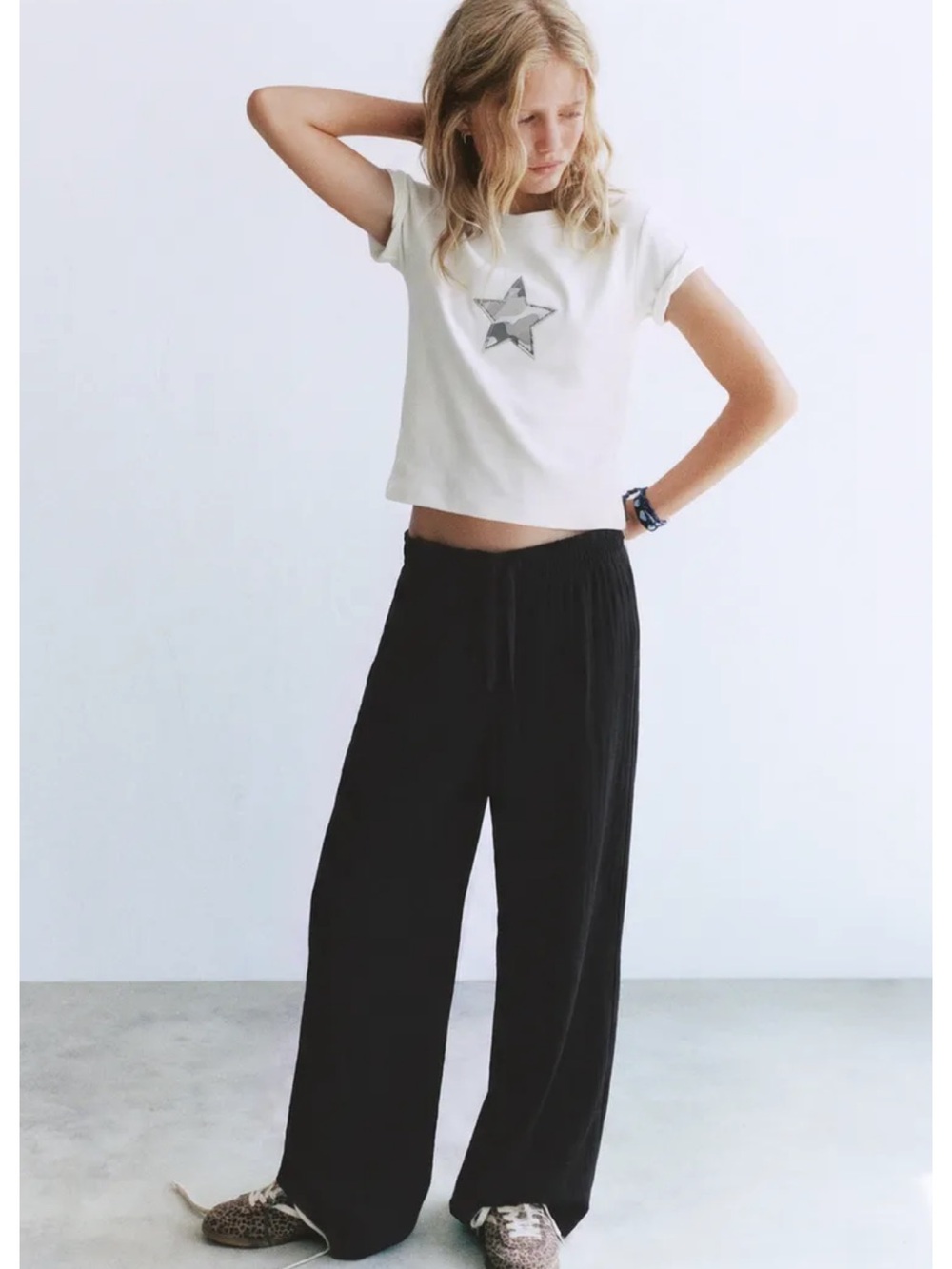 Zara Girl’s Black Crinkle Pants